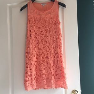 Coral lace dress.. Never worn.