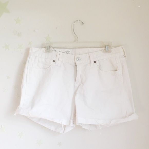 MADEWELL white boyfriend shorts