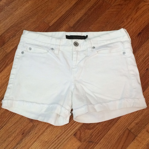 Calvin Klein White Jean Shorts