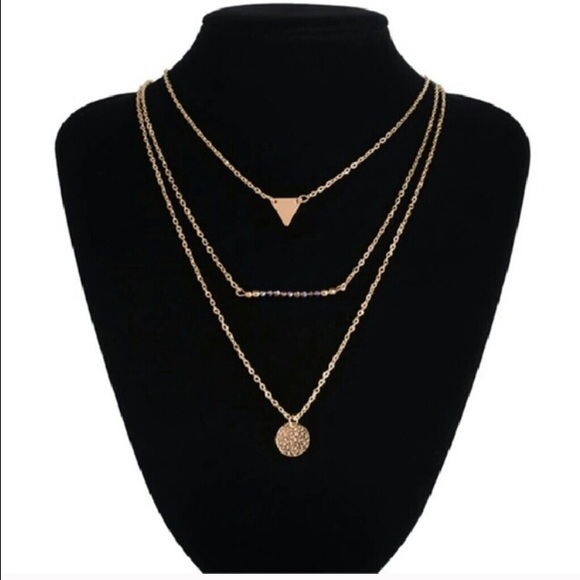 Delicate Three Layered Necklace - Picture 2 of 2