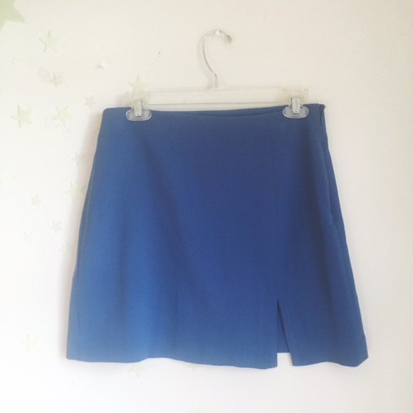 BCBGENERATION blue skirt with slit - Picture 1 of 3