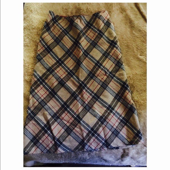 GAP plaid A-line skirt