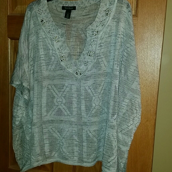 White House Black Market Ponch Style Sweater