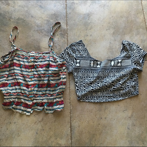 Set of 2 Aztec print tops