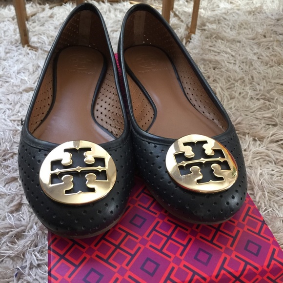 Tory Burch Shoes - Sale today! Tory Burch Revas with gold medal.