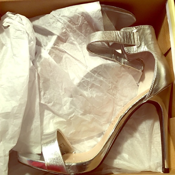 Silver heels from Cathy Jean