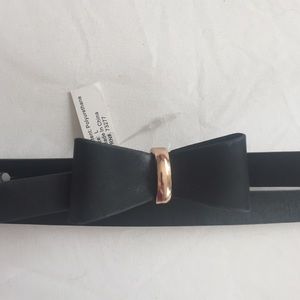 Black bow belt
