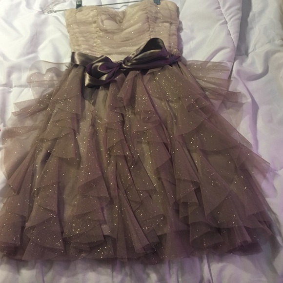 sparkly tan dress