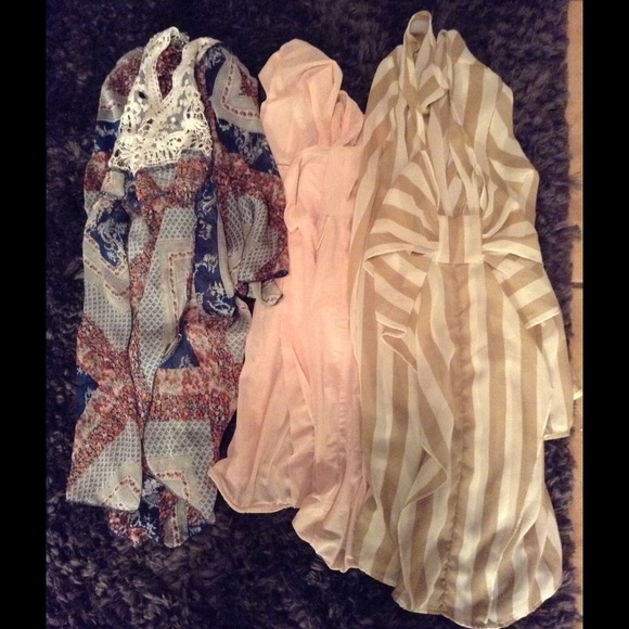 Tops - BLOUSE BUNDLE!! 3-IN-ONE!! PINK, CREAM AND LACE!