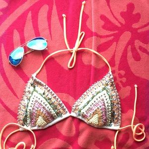 Victoria's Secret Beaded Bikini Top - Like New!