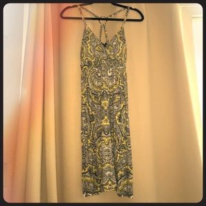 Yellow paisley dress
