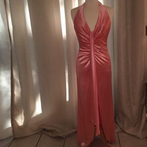 Coral sateen Gown
