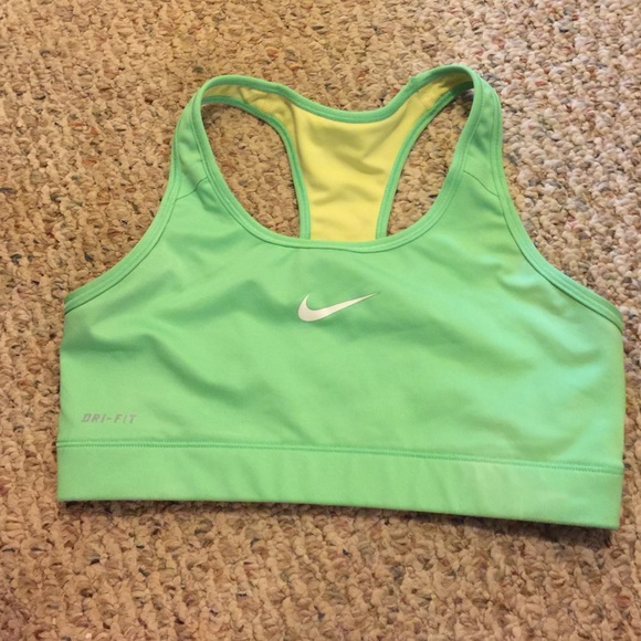 Lime Green Nike sports bra