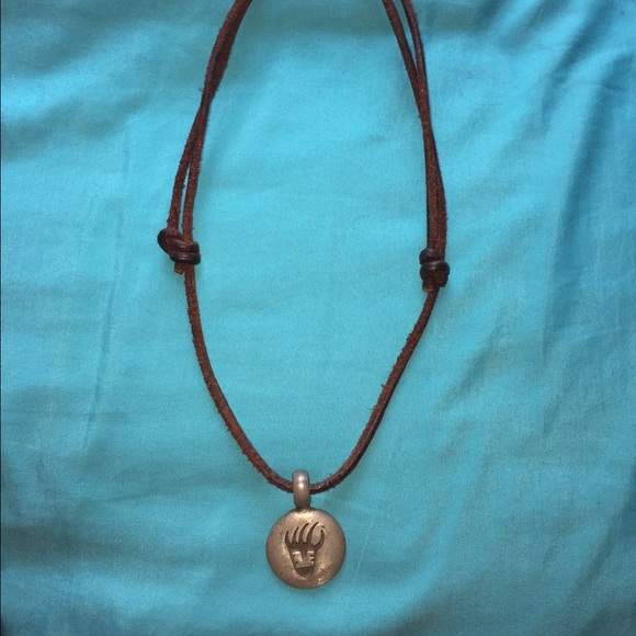Leather Boy style necklace