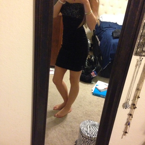 Black, tight fit, cocktail dress