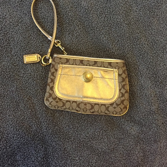 Gold Coach wristlet