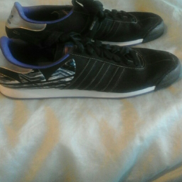 Purple and black adidas