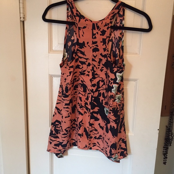 Spring Coral/Navy Racerback Tank - Picture 2 of 3