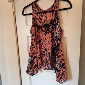 Spring Coral/Navy Racerback Tank