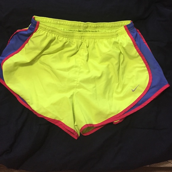 Neon Nike tempo shorts