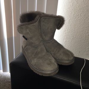 Gray Uggs Bailey Button Boots