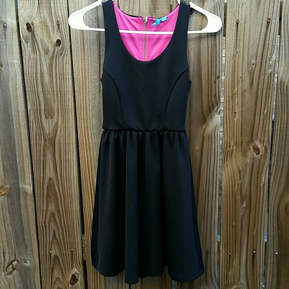 Black and pink dress