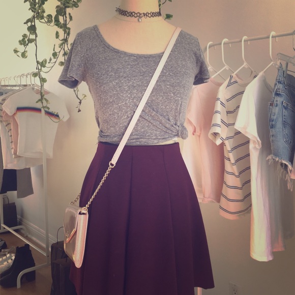Grey Brandy cropped tee🌸