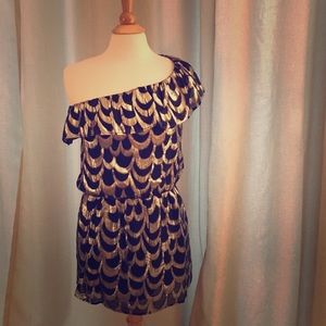 Glam mini one shoulder dress