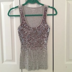 Express sequined tank top