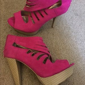Pretty pink heels.
