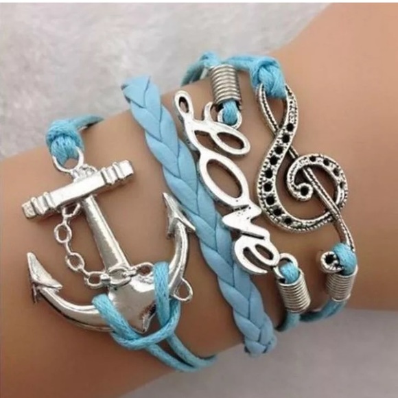Jewelry - 🚫SOLD🚫Love music anchor Infinity Bracelet