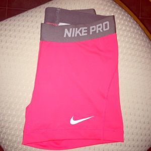 NWOT Rare Neon Pink/Coral Nike Pro Spandex