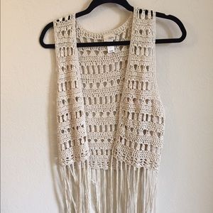 Day Trip fringe cream colored over piece