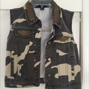 Camo Denim Vest