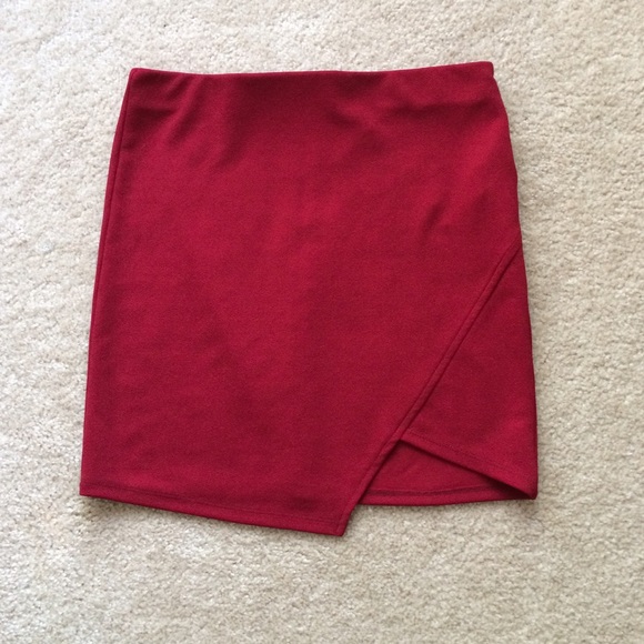 Red pencil skirt