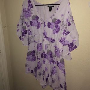 Forever 21 purple floral romper