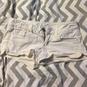 American eagle white low rise shorts