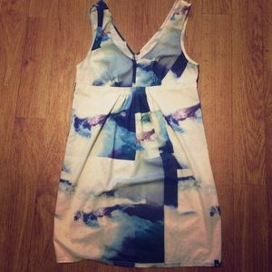 A volcom summer dress with lightning bolt design