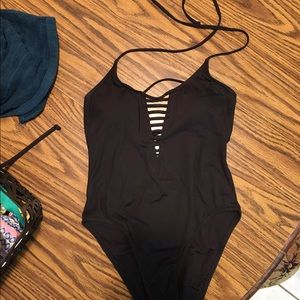Love N' Surf RipCurl one piece black bikini