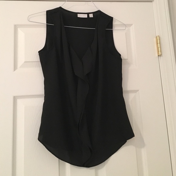 New York & Company ruffled front blouse