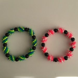 Rubber spike bracelets