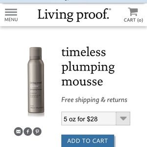 Living Proof Timeless Collection plumping mousse
