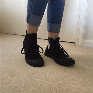 All Black Converse