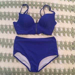 Two piece high wasted bikini