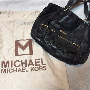 Black leather Michael Kors bag!