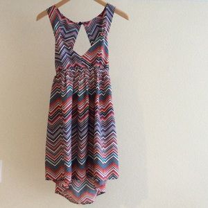Roxy Chevron dress with back cut out