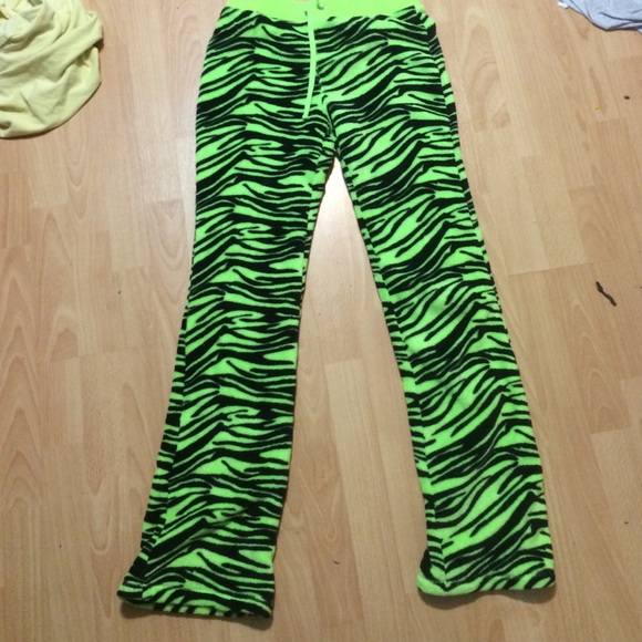 Zebra fuzzy pants