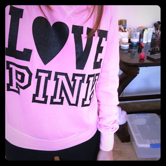 Victoria's Secret pink crew neck sweatshirt