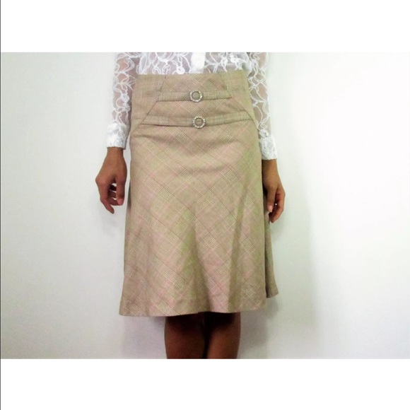 Elevenses A-Line Plaid Skirt