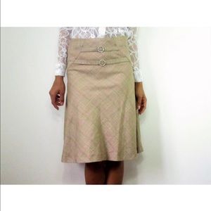 Elevenses A-Line Plaid Skirt